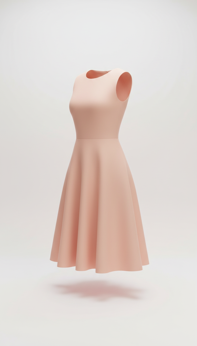 Peach Sorbet A-Line Dress