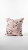 Cotton throw pillow with piped edges