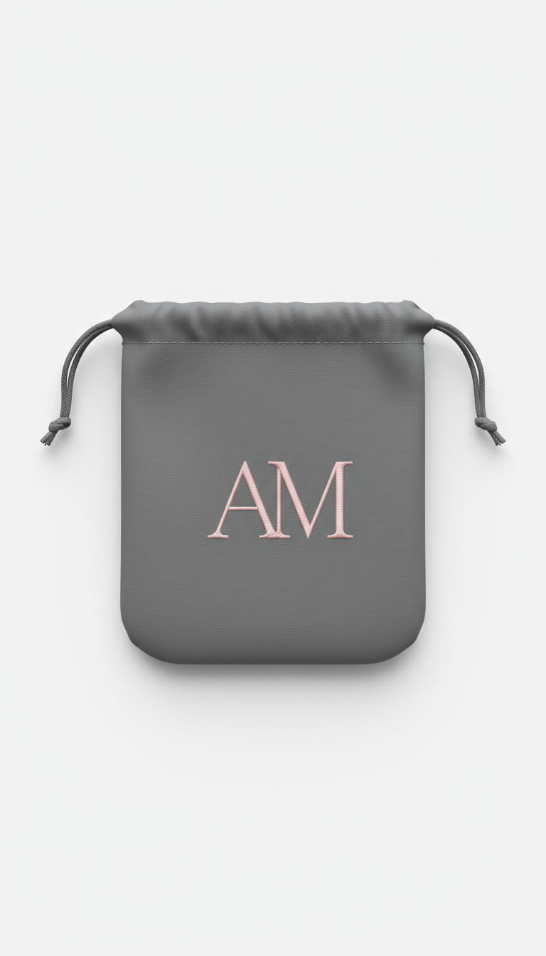 Minimalist accent pouch in blush canvas